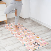Llama Llama Cute Llama Pattern on Pink Yogamat