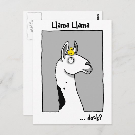 Llama Llama duck Postcard Briefkaart (Voorkant / Achterkant)
