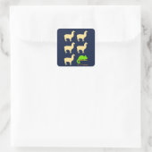 Llama Llama Llama Llama Vierkante Sticker (Tas)