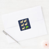 Llama Llama Llama Llama Vierkante Sticker (Envelop)
