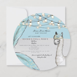 LLAMA LLAMA MAMA Baby shower Invitation Kaart