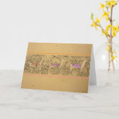 Llama Llama motif gevouwen kaart - blanco (Gele Bloem)