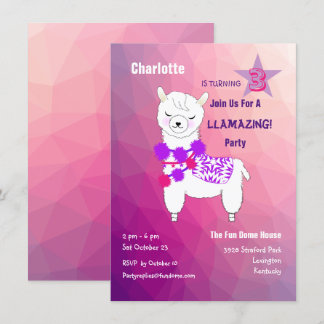 Llama Llamazing Girls Leuke verjaardagsfeestje Kaart