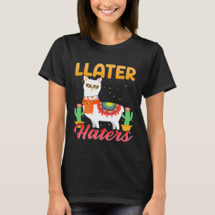 Llama Llater Haters Llama Lover Mannen Vrouwen Mei T-shirt