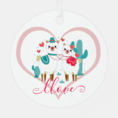 Llama Llove Metalen Ornament (Achterkant)