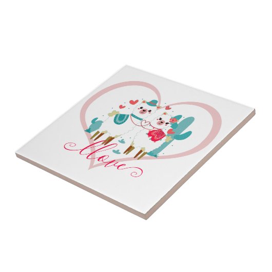 Llama Llove Tegeltje (Zijkant)