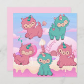 Llama Love Feestdagenkaart (Voorkant / Achterkant)