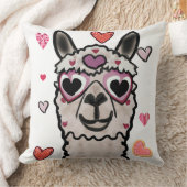 Llama Love Hearts Valentijns Sierkussen (Deken)