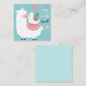 Llama Love Notitiekaartje (Voorkant / Achterkant)