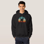 Llama Love Retro Sun Design Hoodie (Voorkant volledig)