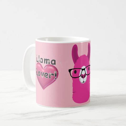 Llama Lover Coffee Mok (Voorkant links)