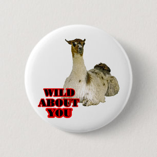 Llama Lover Ronde Button 5,7 Cm