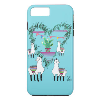 Llama Loves Cactus iPhone 8 Plus / 7 Plus Hoesje