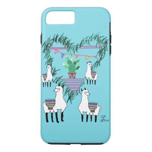 Llama Loves Cactus Case-Mate iPhone Case (Achterkant)