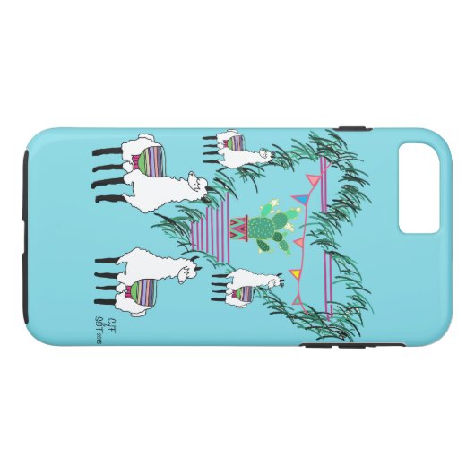 Llama Loves Cactus Case-Mate iPhone Case (Achterkant (Horizontaal))
