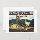 LLAMA - MACHU PICCHU PERU BRIEFKAART (Voorkant / Achterkant)