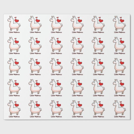 Llama Madness Cadeaupapier (Vlak)