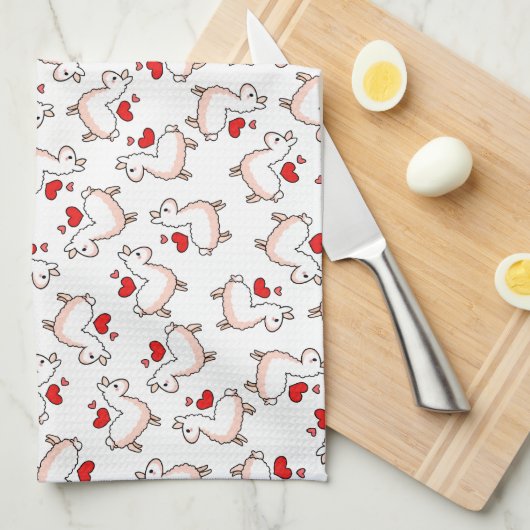 Llama Madness Theedoek (Quarter Fold)