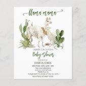 Llama Mama Baby shower Budget Fiesta Cactus (Voorkant)