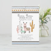 Llama Mama Baby shower Invitation (Debout devant)