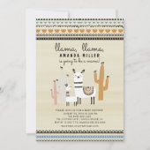 Llama Mama Baby shower Invitation (Devant)