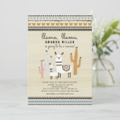 Llama Mama Baby shower Invitation (Debout devant)