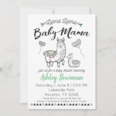 Llama Mama Baby shower Invitation (Devant)