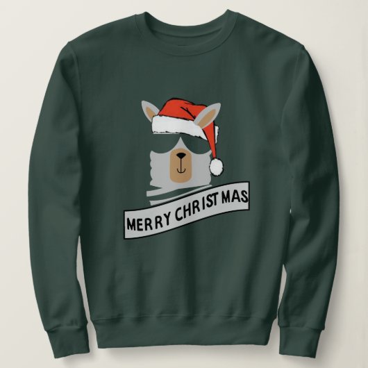 Llama Mama Douille de Noël moche Sweatshirt drôle (Design devant)
