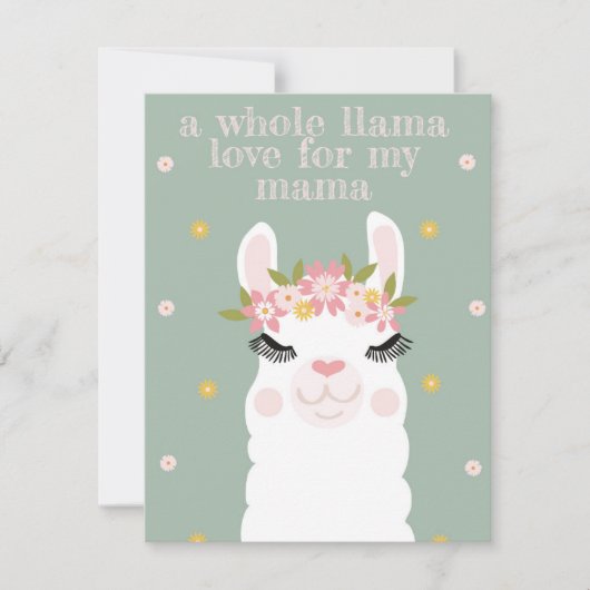 Llama Mama Feestdagenkaart (Voorkant)