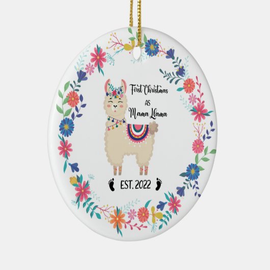 Llama Maman Ornement de Noël (Droite)
