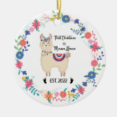 Llama Maman Ornement de Noël (Devant)