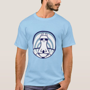 Llama Mediterende Yoga Houding Zonnebril Kalm Alpa T-shirt