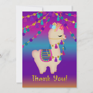 Llama Merci !   Parties scintillant Faux