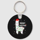 Llama Merry Christmas Kids Funny Llama Christmas L Sleutelhanger (Voorkant)