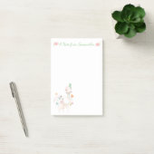 Llama met bloemen en groen lintje Post-it® Notes (Kantoor)
