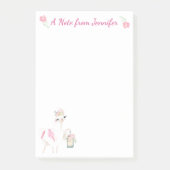  Llama met bloemen en lantaarn Post-it® Notes (Voorkant)
