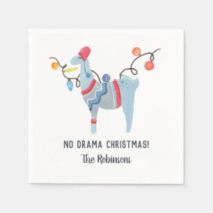 Llama met de thema Ugly Sweater Kerstparty Servet