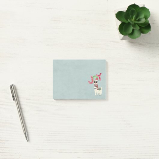 Llama met een kerstkop en een zonnebril post-it® notes (Kantoor)