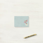 Llama met een kerstkop en een zonnebril post-it® notes (Op bureau)
