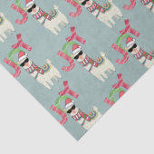 Llama met een kerstkop en een zonnebril tissuepapier (Detail)