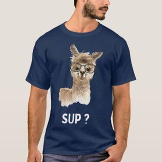Llama met glazen Funny gezegde Alpaca T-shirt