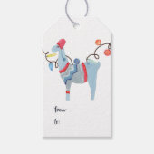 Llama met kerstmis cadeaulabel (Voorkant)