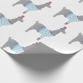 Llama met kerstmis cadeaupapier (Hoek)