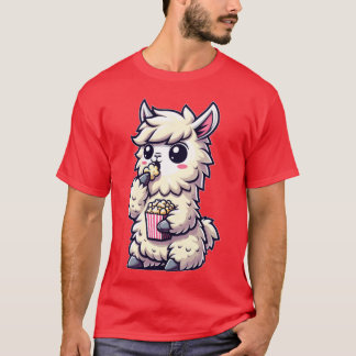 Llama met Popcorn Bioscoop Kermis vintage T-shirt