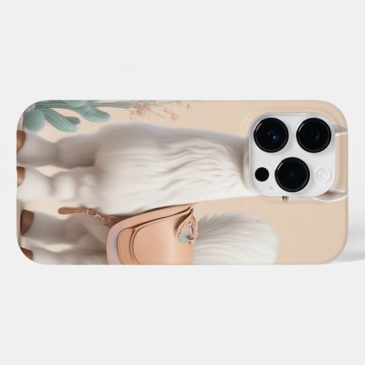 Llama met zadel in de woestijn Case-Mate iPhone case (Achterkant (horizontaal))