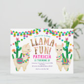 Llama, Mexicaan, FIesta, Cute, Birthday Kaart (Staand voorkant)