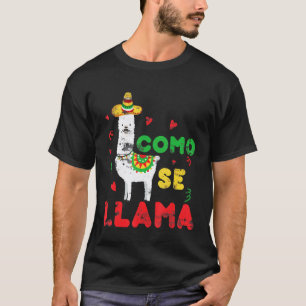Llama Mexicaans Feest Cinco De Mayo T-shirt