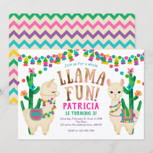 Llama, Mexicaans, FIesta, Schattige, verjaardag Kaart