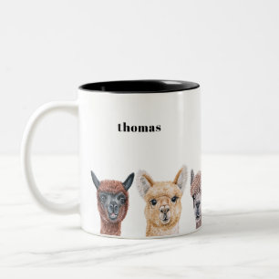 Llama-Mokken Tweekleurige Koffiemok