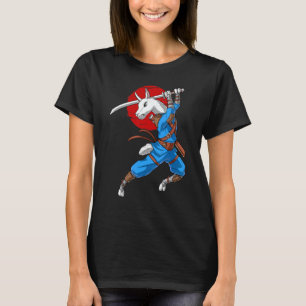 Llama Ninja Alpaca Samurai Kung Fu Martial Arts K T-shirt